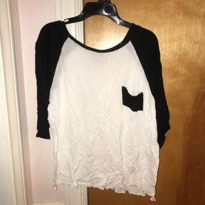 Black and White Baseball Shirt